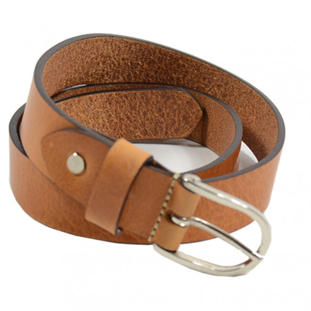 Ateliers Fourès Baroudeuse Leather Belt 25mm F50856 Gold
