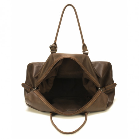 Arthur & Aston Johany Soft Leather Travel Bag Chestnut