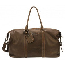 Arthur & Aston Johany Soft Leather Travel Bag Chestnut