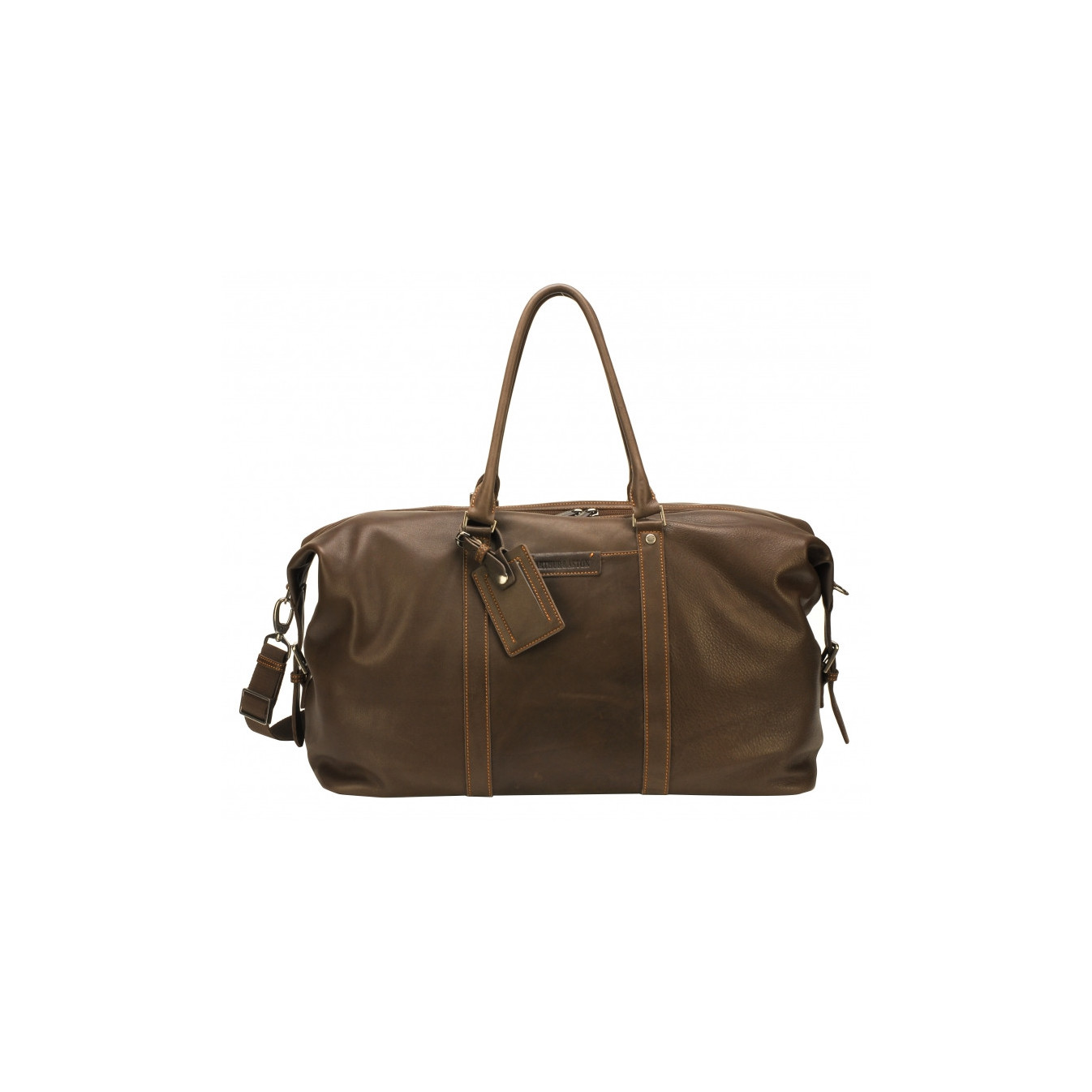 Arthur & Aston Johany Soft Leather Travel Bag Chestnut