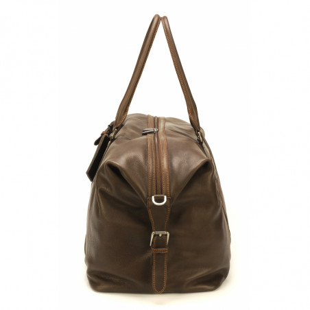 Arthur & Aston Johany Soft Leather Travel Bag Chestnut