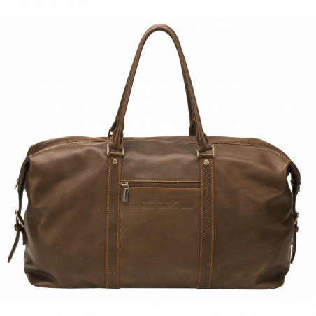 Arthur & Aston Johany Soft Leather Travel Bag Chestnut