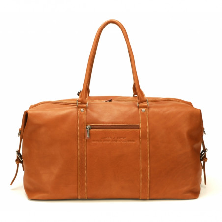 Arthur & Aston Johany Supple Leather Cognac Travel Bag