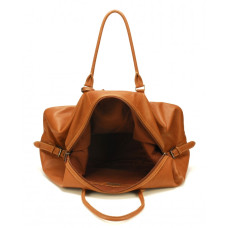 Arthur & Aston Johany Supple Leather Cognac Travel Bag