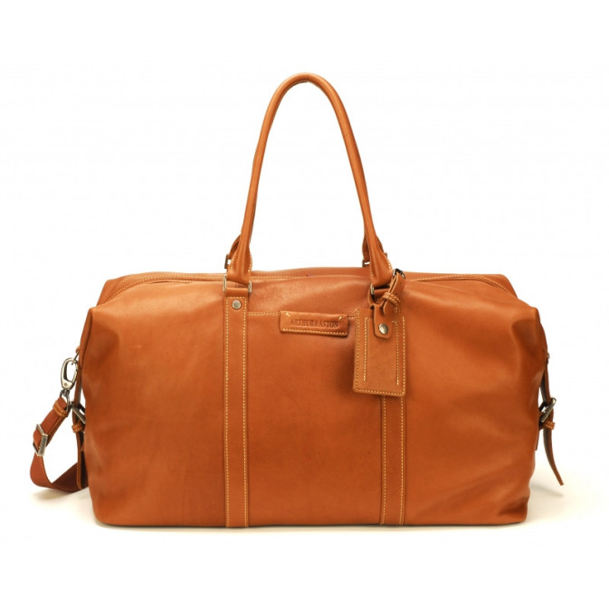 Arthur & Aston Johany Supple Leather Cognac Travel Bag
