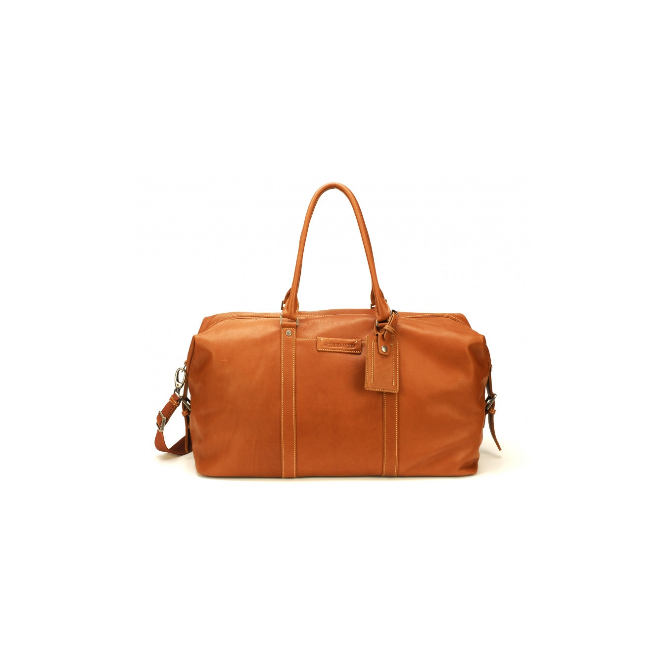 Arthur & Aston Johany Supple Leather Cognac Travel Bag