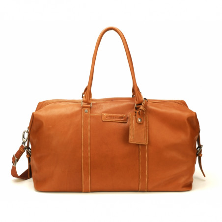 Arthur & Aston Johany Supple Leather Cognac Travel Bag