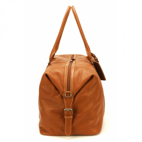 Arthur & Aston Johany Supple Leather Cognac Travel Bag