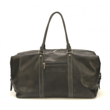 Arthur & Aston Johany Soft Leather Black Travel Bag