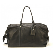 Arthur & Aston Johany Soft Leather Black Travel Bag