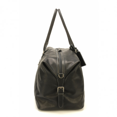 Arthur & Aston Johany Soft Leather Black Travel Bag