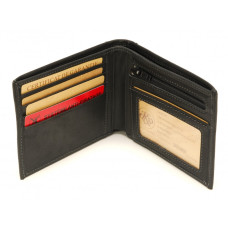 Arthur & Aston Johany Italian Leather Wallet Black