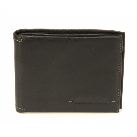 Arthur & Aston Johany Italian Leather Wallet Black