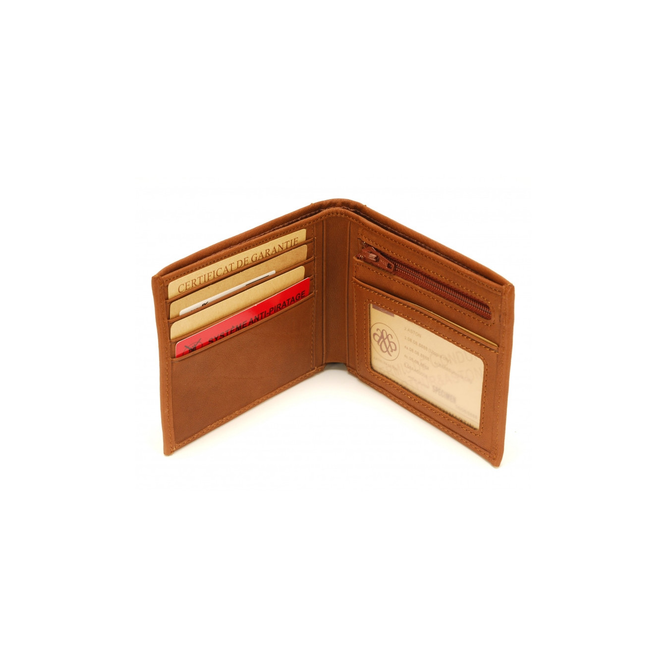 Arthur & Aston Johany Italian Leather Wallet Cognac