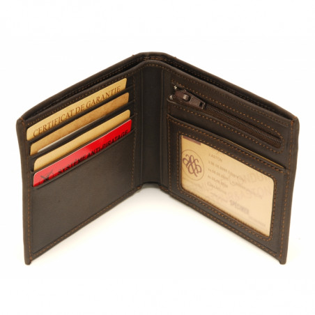 Arthur & Aston Johany Italian Leather Portefeuille Chestnut