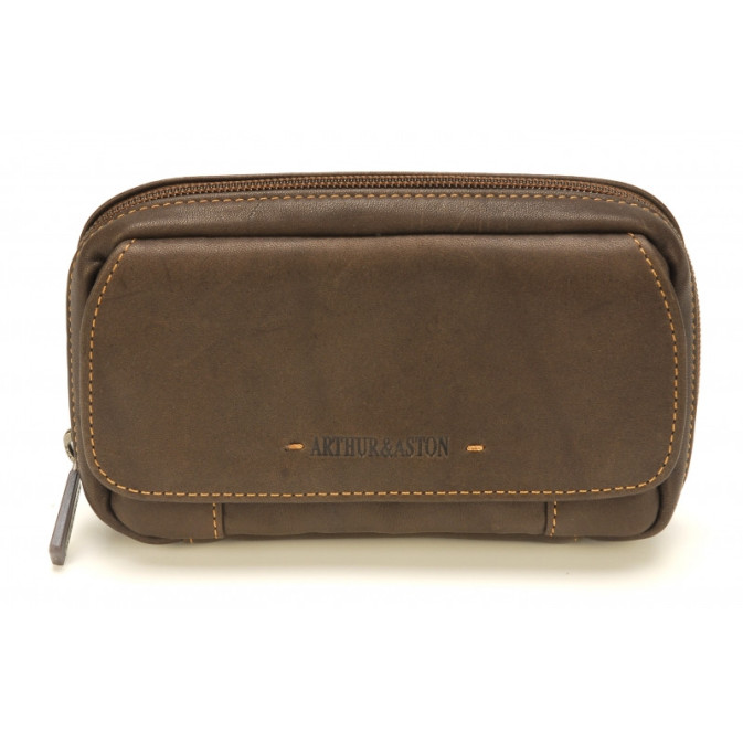 Arthur & Aston Johany Belt Pouch Saddle Brown