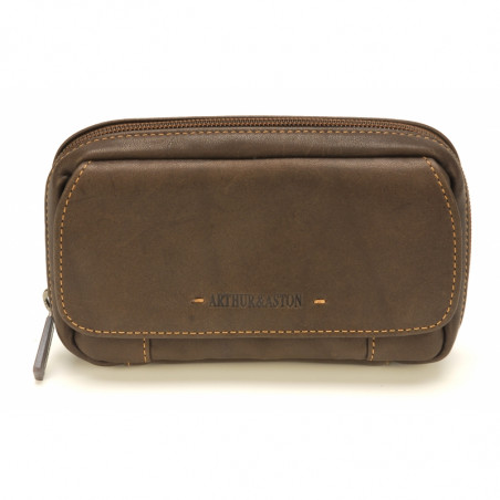 Arthur & Aston Johany Belt Pouch Saddle Brown