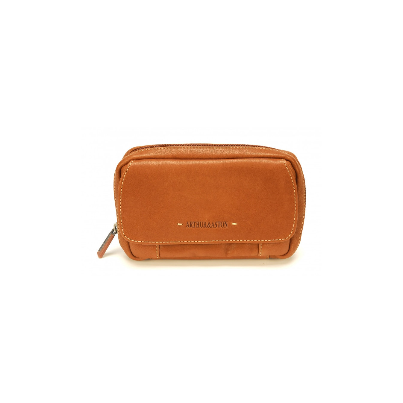 Arthur & Aston Johany Pochette Ceinture Cuir Cognac
