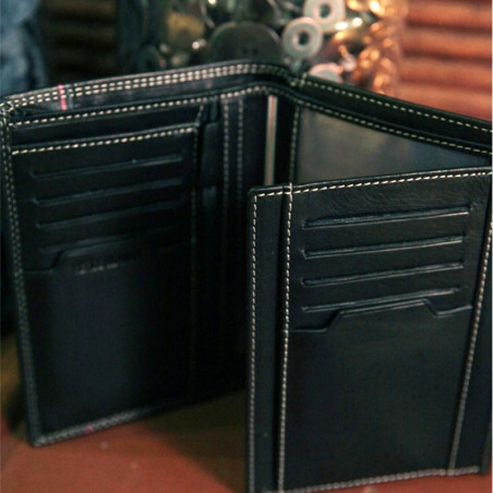 Serge Blanco Vancouver Grand leather Wallet VAN21021 Black