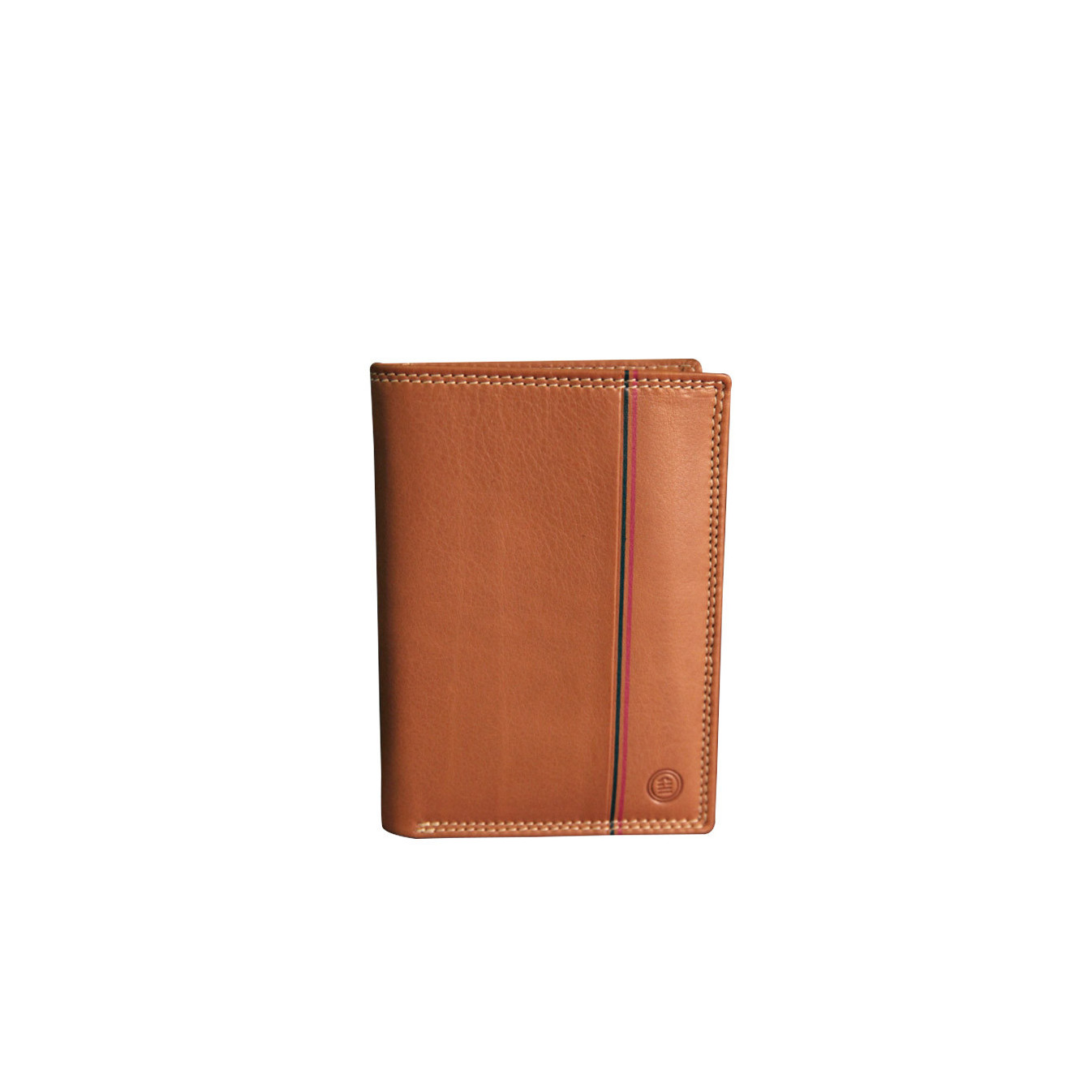 Serge Blanco Vancouver 2-Flap Leather Wallet Cognac
