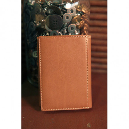 Serge Blanco Vancouver 2-Flap Leather Wallet Cognac