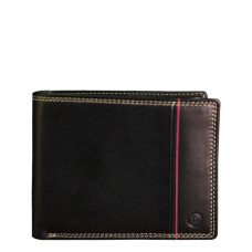 Serge Blanco Vancouver Italian Wallet 2 Flap Black Leather