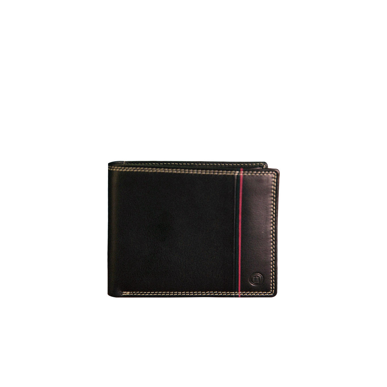 Serge Blanco Vancouver Italian Wallet 2 Volets Black Leather