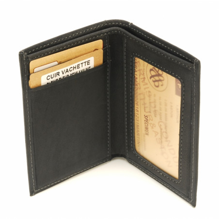 Arthur & Aston Johany Mini Card Holder Black Leather