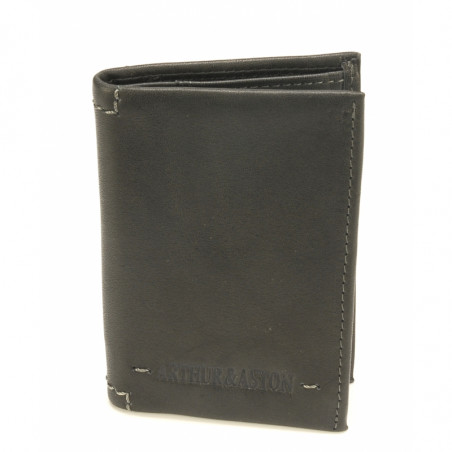 Arthur & Aston Johany Mini Porte Black Leather Cards