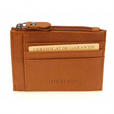 Arthur & Aston Johany Coin Purse Cognac Leather