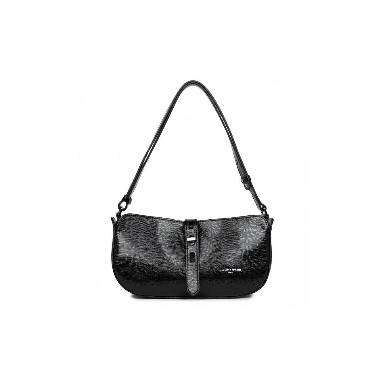 Lancaster Lucertola Leather Baguette Bag 433-06 Black