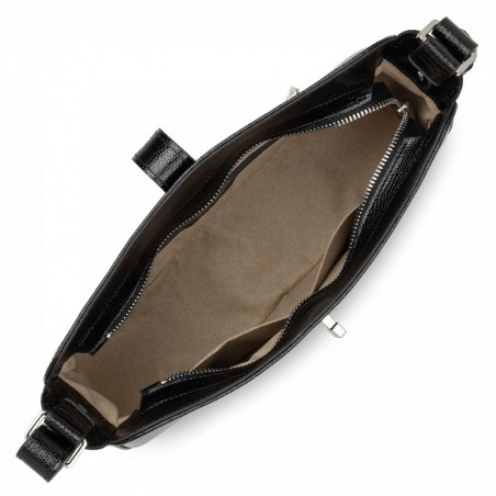 Lancaster Lucertola Leather Baguette Bag 433-06 Black