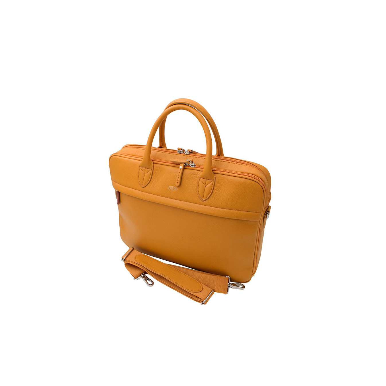 Jump Uppsala Leather Schoolbag 2 Sleeves 40cm PC 15' Curry