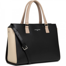 Lancaster Smooth Handbag 437-04 Black Black-Nude Light-Nude Dark