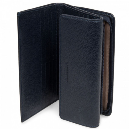 Lancaster Foulonne Double Companion Wallet 170-22 Dark Blue