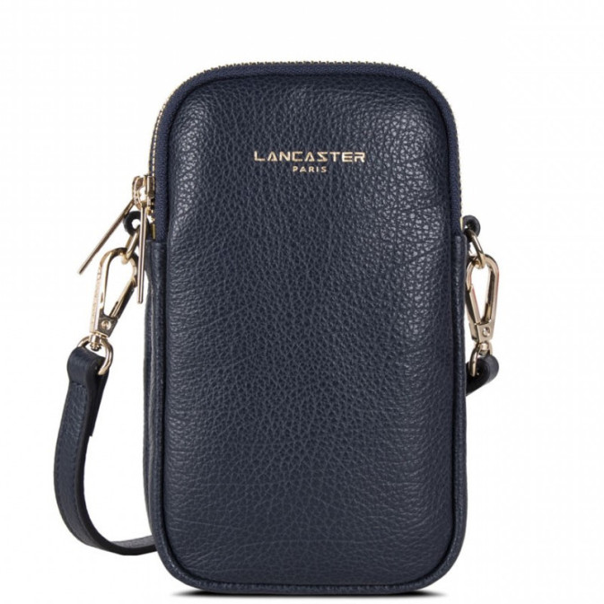 Lancaster Dune Smartphone Pouch Leather 129-28 Navy Blue