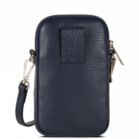 Lancaster Dune Smartphone Pouch Leather 129-28 Navy Blue
