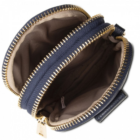 Lancaster Dune Smartphone Pouch Leather 129-28 Navy Blue