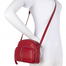 Lancaster Soft Vintage Messenger Bag 578-29 Red