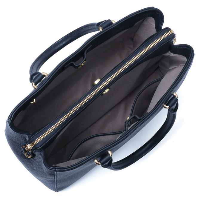 LANCASTER Mini Sac à Main Maya Bleu Foncé – Élégant Et Compact Cuir Verni