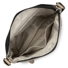 Lancaster Basic Pompon Sac Porté Travers 514-90 Noir GC ouvert