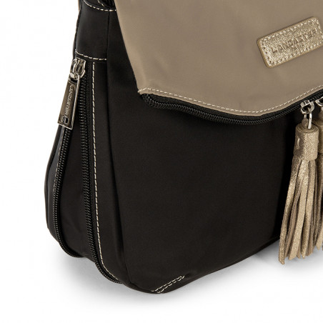 Lancaster Basic Pompon Shoulder Bag 514-91 Black GC