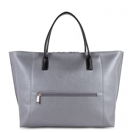 Lancaster Maya Large Tote Bag 517-19 Silver Python