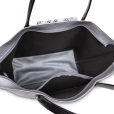 Lancaster Maya Large Tote Bag 517-19 Silver Python
