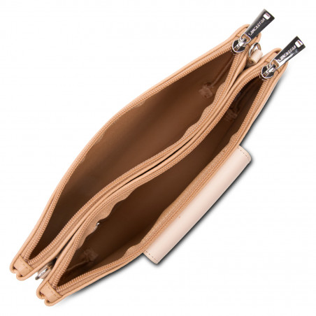 Lancaster Maya Crossbody Pouch 517-27 Natural-Cream and Nude Light