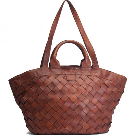 Biba Lewisburg Sac Cabas Tressé Cuero