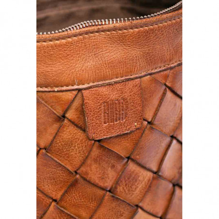 Biba Lewisburg Sac Cabas Tressé Cuero details