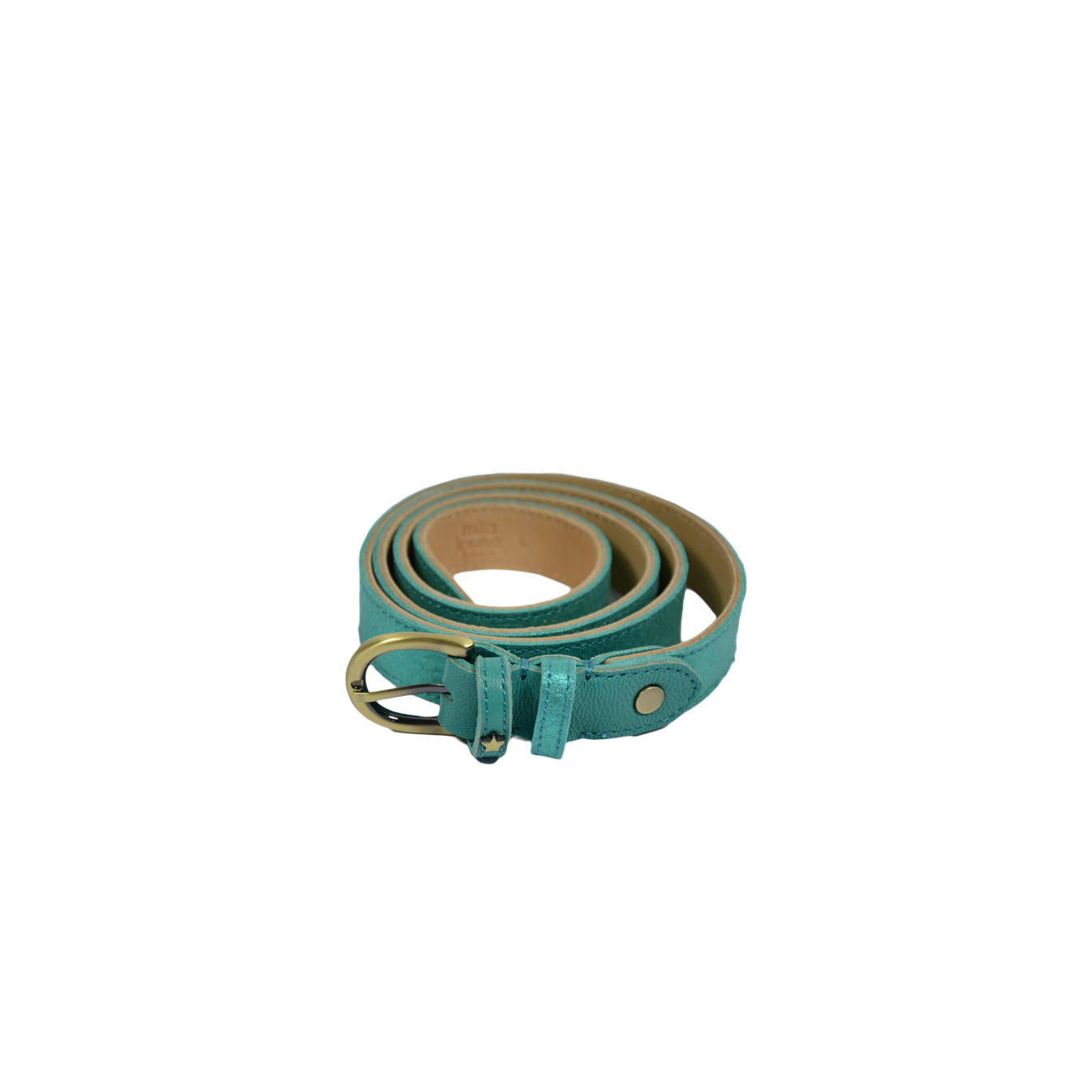 Mila Louise Pallas X Leather Belt Salicorne