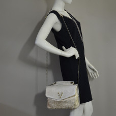 Virginie Darling Chacha Bubble Python Gold Bag