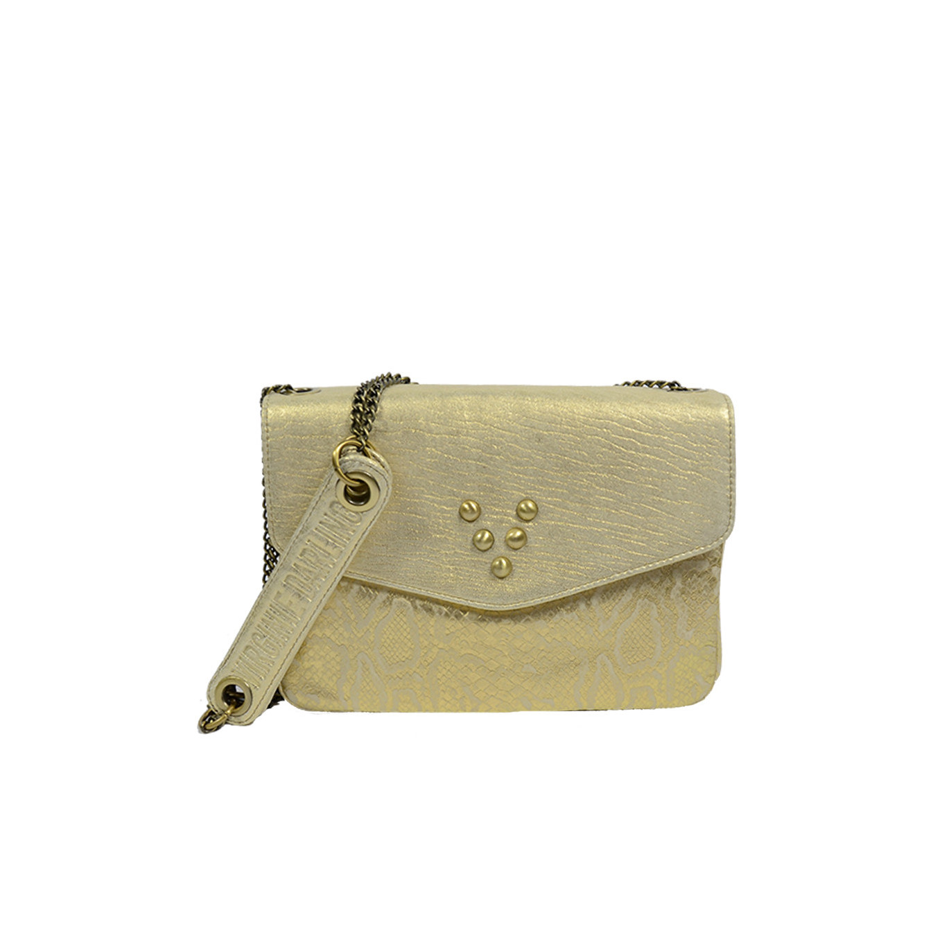 Virginie Darling Chacha Bubble Python Gold Bag